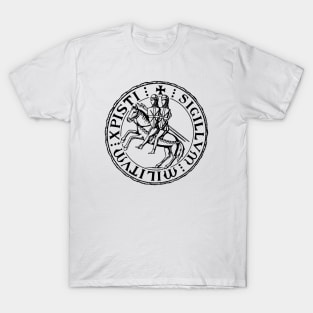 Knights Templar Shirt | Sigillum Militum Christi Medieval Christian Design T-Shirt